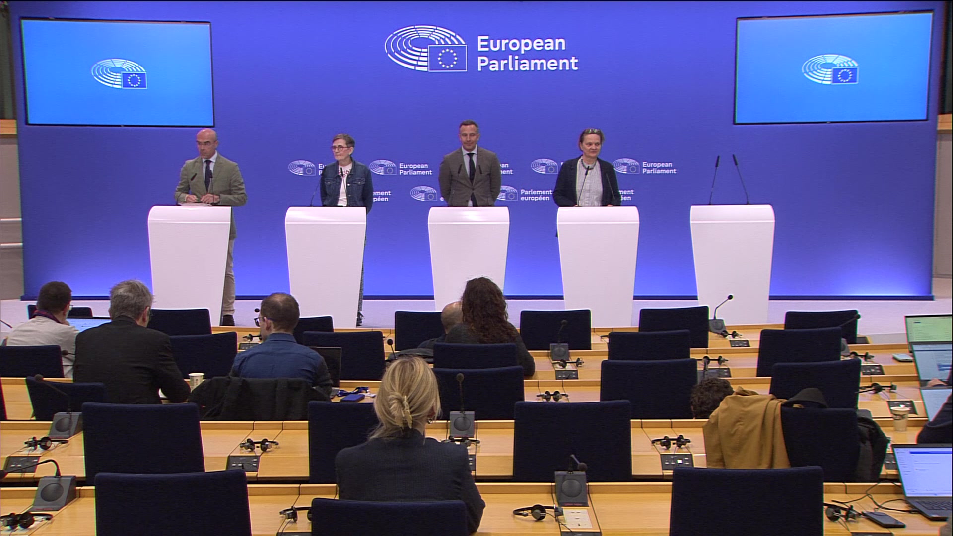 Press conference by Tomas TOBÉ (EPP, SE), Birgit SIPPEL (S&D, DE), Jorge BUXADÉ (PfE, ES) and Fabienne KELLER (RE, FR), on migration and asylum pact (part 1)